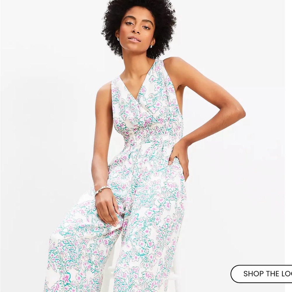 Floral Sleeveless crisscross back Jumpsuit NWT